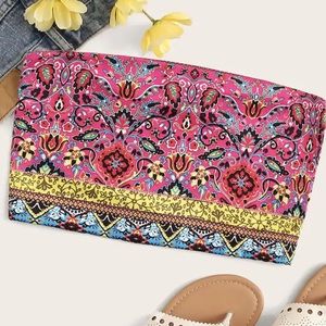 ‫Tribal Print Tube Top